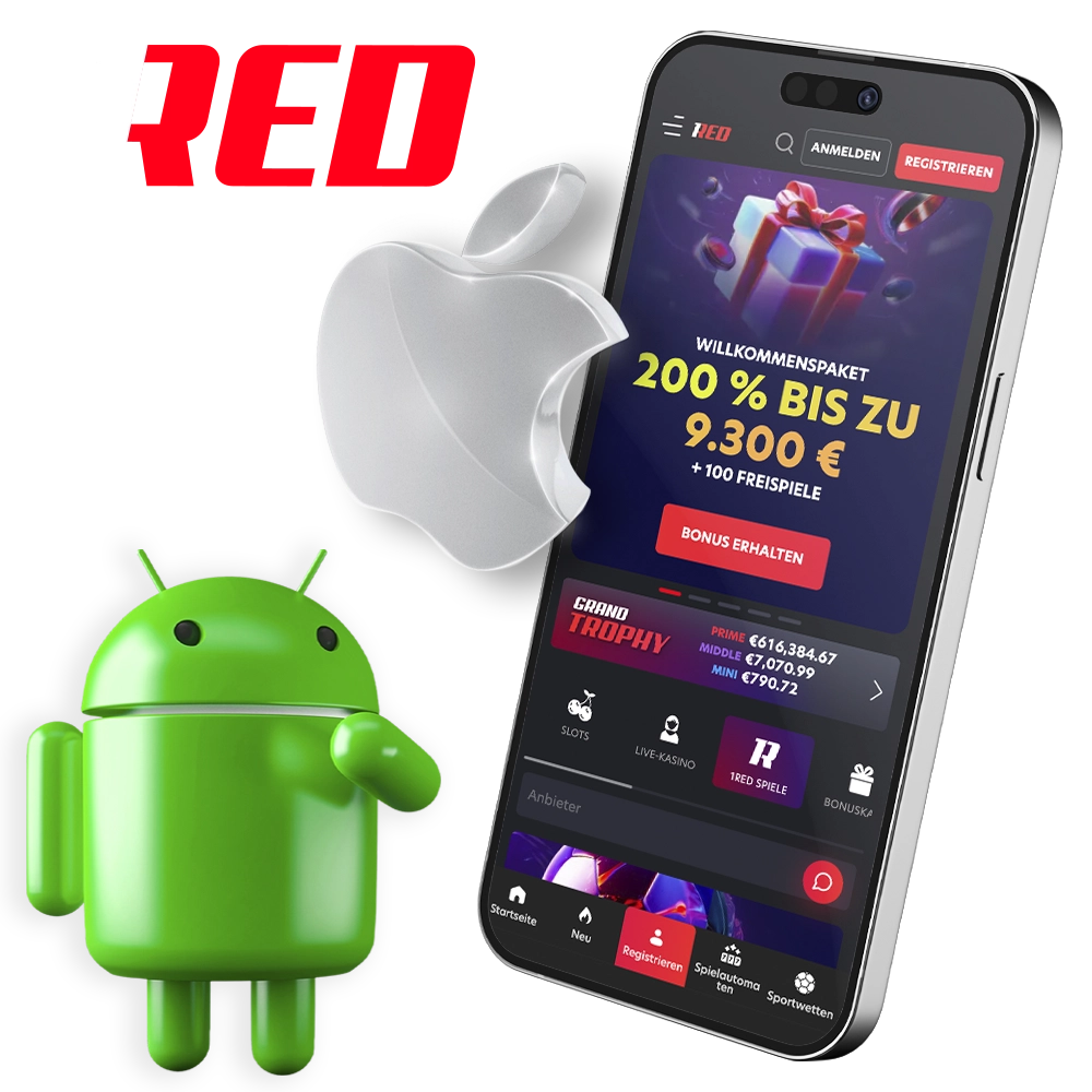 Installieren Sie 1Red auf Ihrem Smartphone für ein bequemes Spielerlebnis.